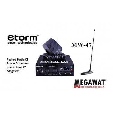 Pachet Statie Radio CB Storm Discovery 3 Export cu Antena CB Megawat MW47